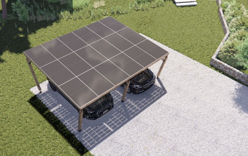 Carport solaire 2 places